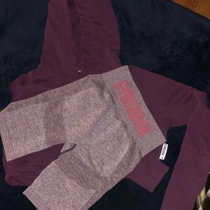 Gymshark Flex biker shorts + cropped hoodie
